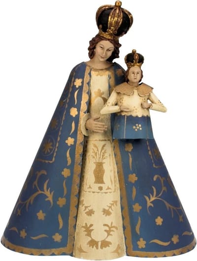 Madonna met kind blauw/creme 29x13,5x34cm