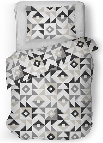 Snoozing Brit Dekbedovertrek - Eenpersoons - 140x200/220 cm - Grey