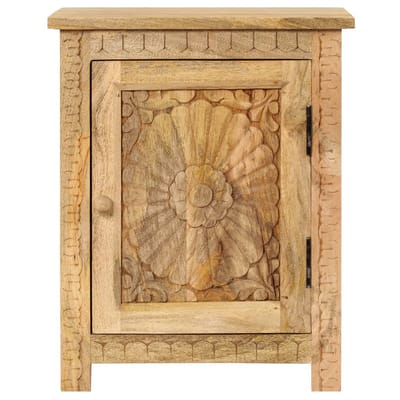 vidaXL - Nachtkastje - 40x30x50 - cm - massief - mangohout