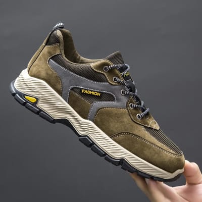 Sneaker Nieuwe Eenvoudige Herenschoenen Casual Papa Schoenen Heren Comfortabel Ademend Lichtgewicht Reizen Hardloopschoenen 47 black