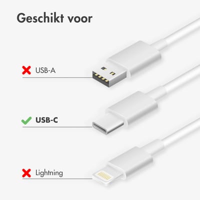 imoshion Kabel - USB-C naar USB-C kabel - 0,5 meter - Snellader 60W