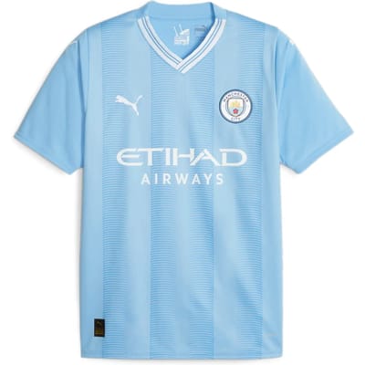 PUMA MCFC Home Jersey Replica Heren Sportshirt - Lichtblauw/Wit - Maat L