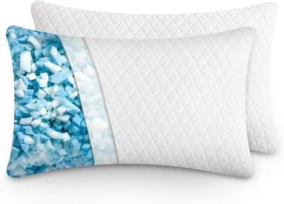 Geheugen Foam Kussens Set van 2, Ademend en Comfortabel, Medium Stevige Slaapkussens voor Rug-, Zij- en Buikslapers