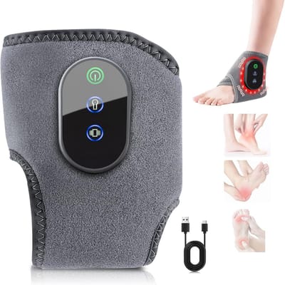 Draadloos Voetmassageapparaat met Warmte en Vibratie voor Enkel, Hiel en Zool