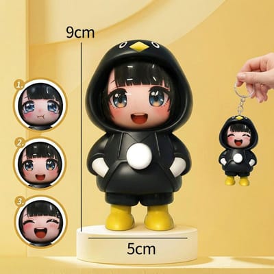 Gugaga Pinguïn Goo Goo Gaga Pinguïn Sleutelhanger Kawaii Pinguïn Cadeaus Hanger Sleutelhanger Anime Sleutelhanger Sleutelhoes Cadeaus Anime Cadeaus black