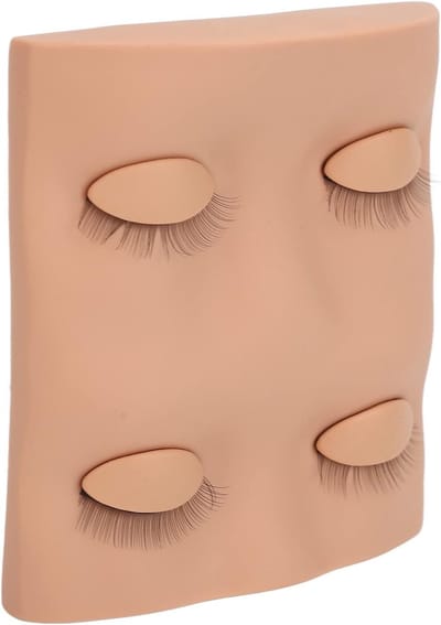 Verwisselbare Wimpers voor Oefenhoofd, Geschikt voor Wimperextensions en Make-up Training, Beige