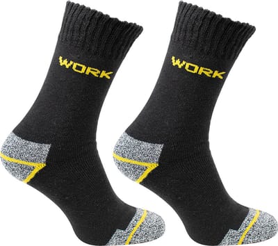Thermo werksokken | zwart | 12 paar | Maat: 47-50