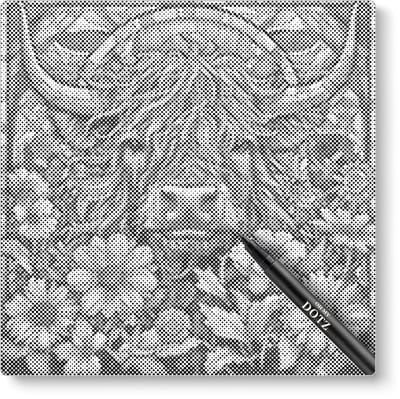 Schotse Hooglander | Dot painting | 50x50cm  Meest gekozen | Dot painting | Oh My Dotz | Dots stippen | Diamond painting & Schilderen op nummer alternatief | Happy hobby