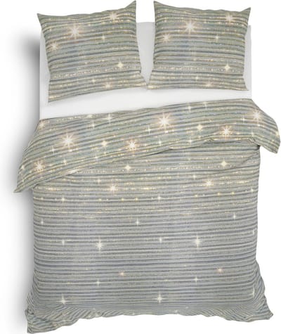 Heckett & Lane Noah - Flanel - Dekbedovertrek - Lits-jumeaux - 240x200/220 cm - Starry Grey