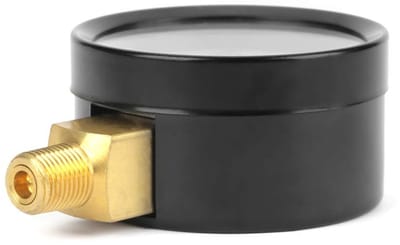 Dailygoods - Manometer Dual Scale - Drukmeter voor Lucht en Gas - Corrosiebestendig - Metaal - Watermeter - Bevestiging - Geschikt voor Air Tank