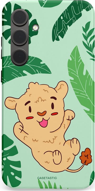 Casetastic Hoesje Geschikt voor Samsung S24 Plus - Stijlvolle Beschermende Duo-layer Case - Leeuwenhartje