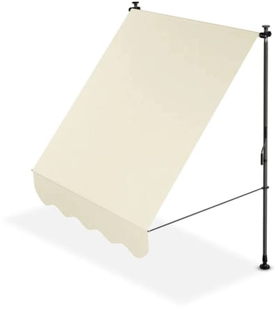 Luifel / Klemluifel met handslinger - Balkonluifel kapstadt - 150x120 cm - Beige