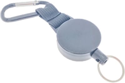 Benson Uittrekbare sleutelhanger - rollerclip 70 cm - met karabijnhaak - zwart