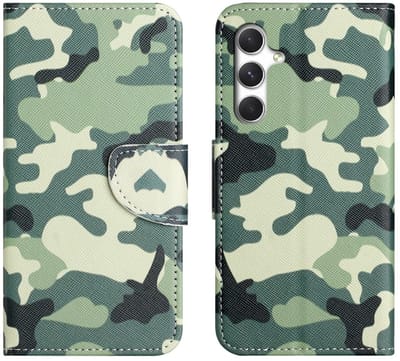 Coverup Hoesje - Geschikt voor Samsung Galaxy A57 Hoesje - Coverup Book Case - Camouflage