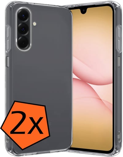 Hoes - 2 Stuks - Geschikt voor Samsung Galaxy A17 - Sterk & Shockproof - Case Siliconen - Back Cover - Telefoon Hoes - Transparant