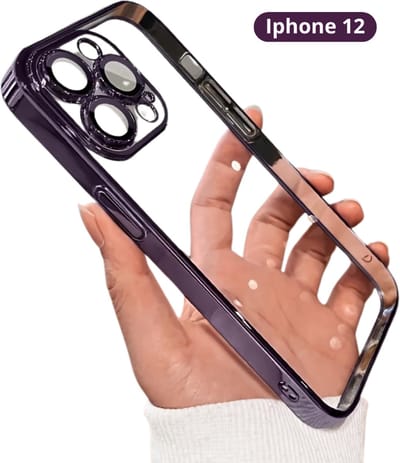Livano Telefoon Hoesje - Telefoonhoesjes - Phone Case - Shockproof - Premium Protection - Geschikt Voor iPhone 12 - Donker Violet
