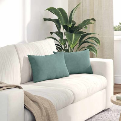 vidaXL - Zitkussens - 2 - pcs - Zeegroen - 50 - x - 30 - cm - Corduroy - stof
