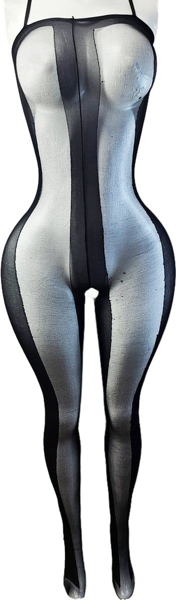 BamBella ® - Panty pak -Onesize - body suit - Dames - Onesize - Erotische jumpsuit van kant lingerie zwart