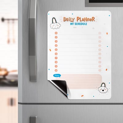 Dailygoods- Whiteboard Magnetisch A4 - Magnetisch Tekenbord - Whiteboard Planner - Whiteboard Stiften - Whiteboard Wisser - Flexibel en Herbruikbaar - Magnetisch Bord