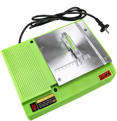 Mini Tafelcirkelzaag - Tafelzaag - Mini Cirkelzaag - 220V - 480W - Elektrische Zaag - Groen