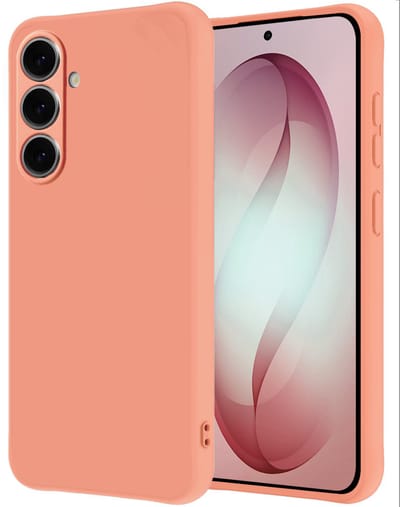 Hoesje - Geschikt voor Samsung Galaxy S26 - Sterk & Shockproof - Hoes Cover - Siliconen Case - Perzik