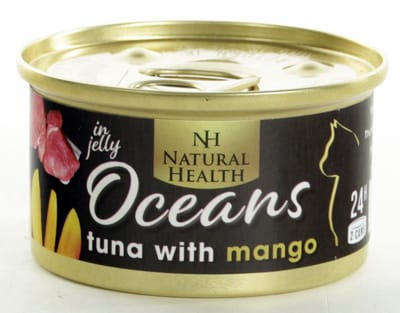 Natural Health Cat Oceans Tuna & Mango Multipack 24 X 85 Gram + Gratis Schuurman Snack