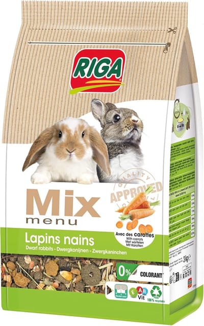 Rivamix menu voor dwergkonijnen 3 kg - uitgebalanceerd en voedzaam