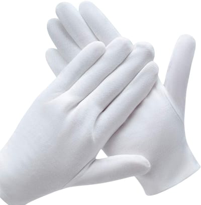 12 Paar Katoenen Handschoenen - Exceem Handschoenen - Geschikt voor Exceem, Droge handen, Allergie, Munt- en Sieradeninspectie - Wit