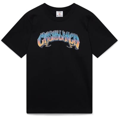 T-shirt Korte Mouw Casablanca HIPPIE T-SHIRT NOIR