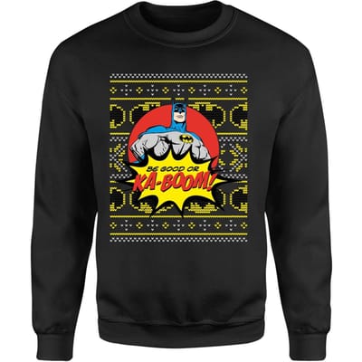 Batman Be Good Or Ka Boom! Sweatshirt - Black - S