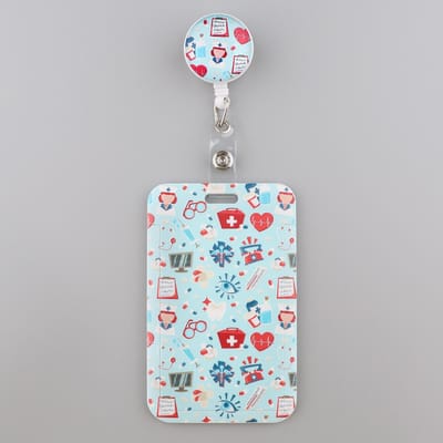 Dessin Animé Grey's Anatomy Porte-badge Rétractable Avec ID d'Infirmière Carte de Crédit Professionnelle Carte de Travail Rose Amour Accessoires Porte-badge