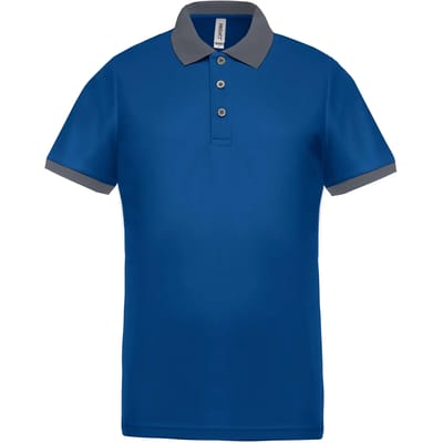 Herensportpolo 'Proact' met korte mouwen Sporty Royal Blue/Grey - XS