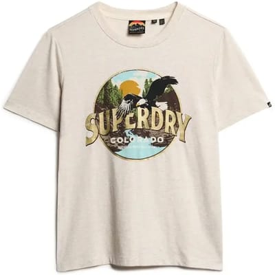 Superdry - Travel Souvenir T-shirt met relaxte pasvorm - Dames - T-shirts