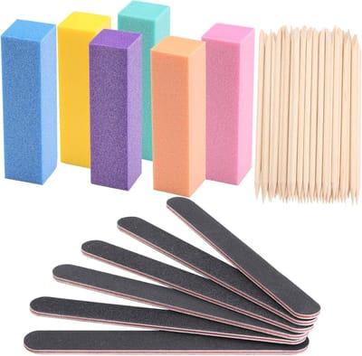 112-Delige Manicure Set: Nagelvijlen, Bufferblokken en Nagelriem Sticks voor Professionele Manicure