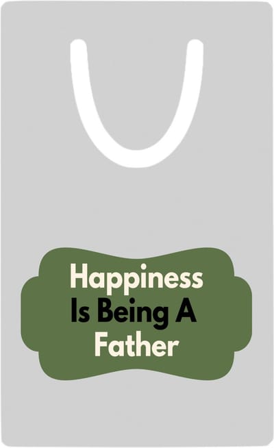 Hacebo® - happiness is being a father metalen boekenlegger - Vader - de liefste papa - vader cadeautjes - vaderdag - verjaardag - geschenk - kado Bladwijzer boekenleggers - 7.6 cm x 5cm