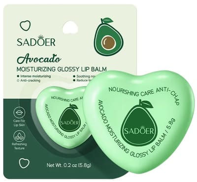 SADOER Lippenbalsem | Avocado Lip Balm | Hydraterende Lippenbalsem | Lip Masker | Lip Plumper | Droge Lippen | Anti Kloof | Lippenverzorging | Glossy Lip Balm | Voedende Lipstick | Lippenbalsum | Volle Lippen | Lip Olie | Hydraterend | Vitamine E