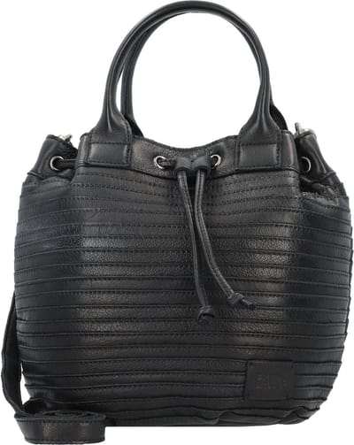 FREDsBRUDER Leren handtas schoudertas Little Fat Friend Hand Bag Black zwart