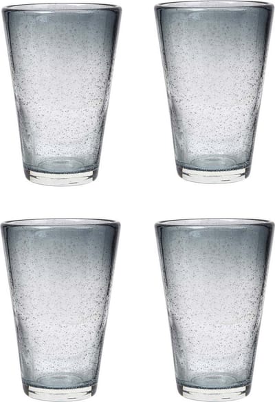 Broste Copenhagen Bubble serie set van 4 tumbler glazen L - mond geblazen 40 CL