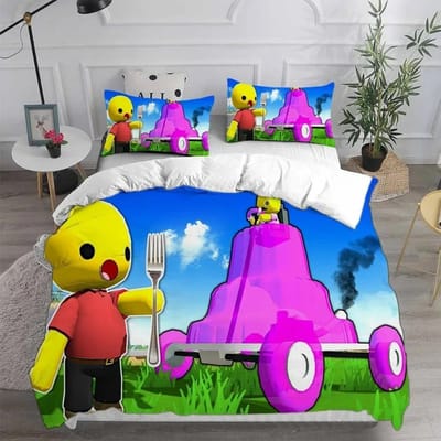 Prachtige 3D Wobbly Life Achtergrond Game Anime Print Beddengoedset Dekbedovertrek Dekbed Bed Jeugd Meisjes Jongens Cadeau 150x200cm