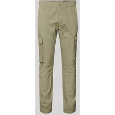 Skinny fit cargobroek met labelpatch