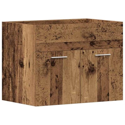 vidaXL - Wastafelkast - 60x38,5x46 - cm - bewerkt - hout - oud - houtkleurig