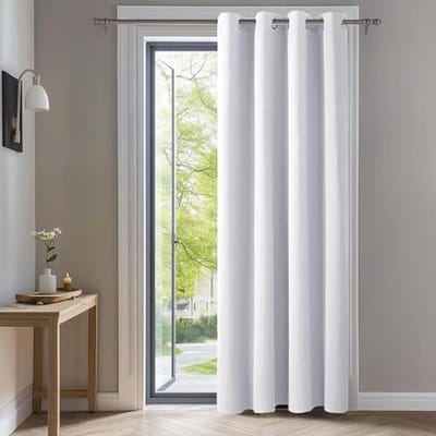 Grijze Witte Zwarteout Gordijnen met Oogjes voor Slaapkamer en Woonkamer - 140x260cm (BxH)