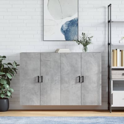 vidaXL - Hangkasten - 2 - st - 69,5x34x90 - cm - betongrijs