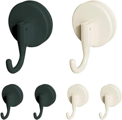 Set van 6 Zuignap Haken voor Muur en Raam - Ideaal voor Keuken, Badkamer en Organisatie van Huishoudelijke Voorwerpen