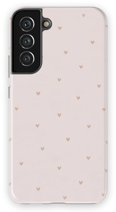 Tough Hoesje met Hartjes Samsung Galaxy S22 Plus | Little Love Tough Case Geschikt voor Mag | Hartjes Print Backcover Samsung Galaxy S22 Plus Sanded Hearts