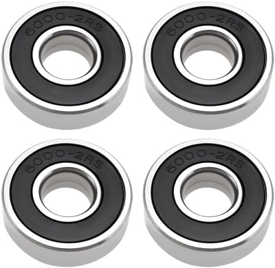Set van 4 Stuks 26x10x8mm Golf Trolley Voorwiel Lagers 6000RS Geschikt voor Diverse Golf Trolleys