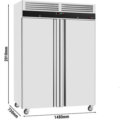 GGM Gastro Tiefkühlschrank Edelstahl ECO - 1200 Liter - mit 2 Türen Zilver