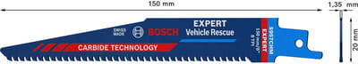 Bosch Accessories 2608900378 Expert Vehicle Rescue S 957 CHM reciprozaagblad, 1 stuk Zaagbladlengte 150 mm 1 stuk(s)
