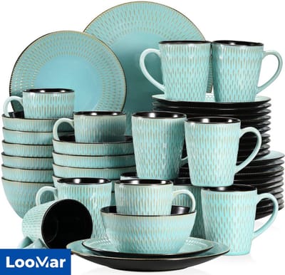 LooMar Serviesset – 48 delig – 12 persoons – Porselein - Luxe – Bordenset – Dinner platen – Dessertborden