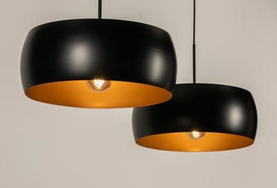 Lumidora Hanglamp 74646 - ZWEEDS - 2 Lichts - E27 - Zwart - Goud - Metaal